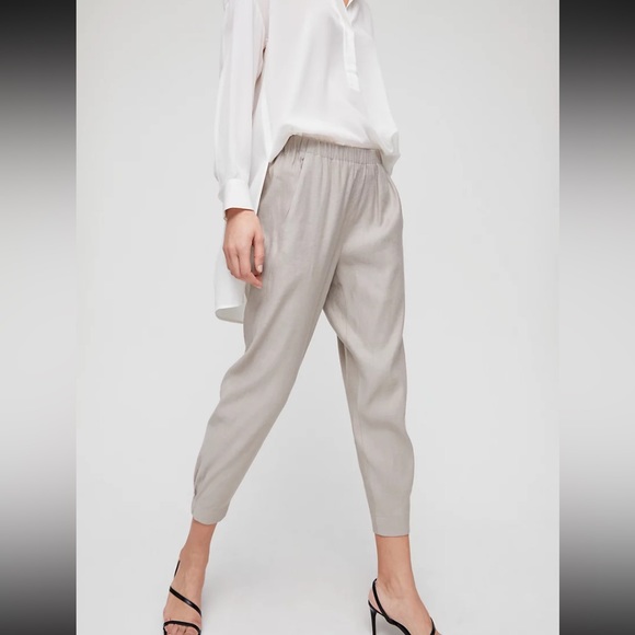 Babaton Dexter Pant in Light Grey Twill. Size S - Picture 2 of 7